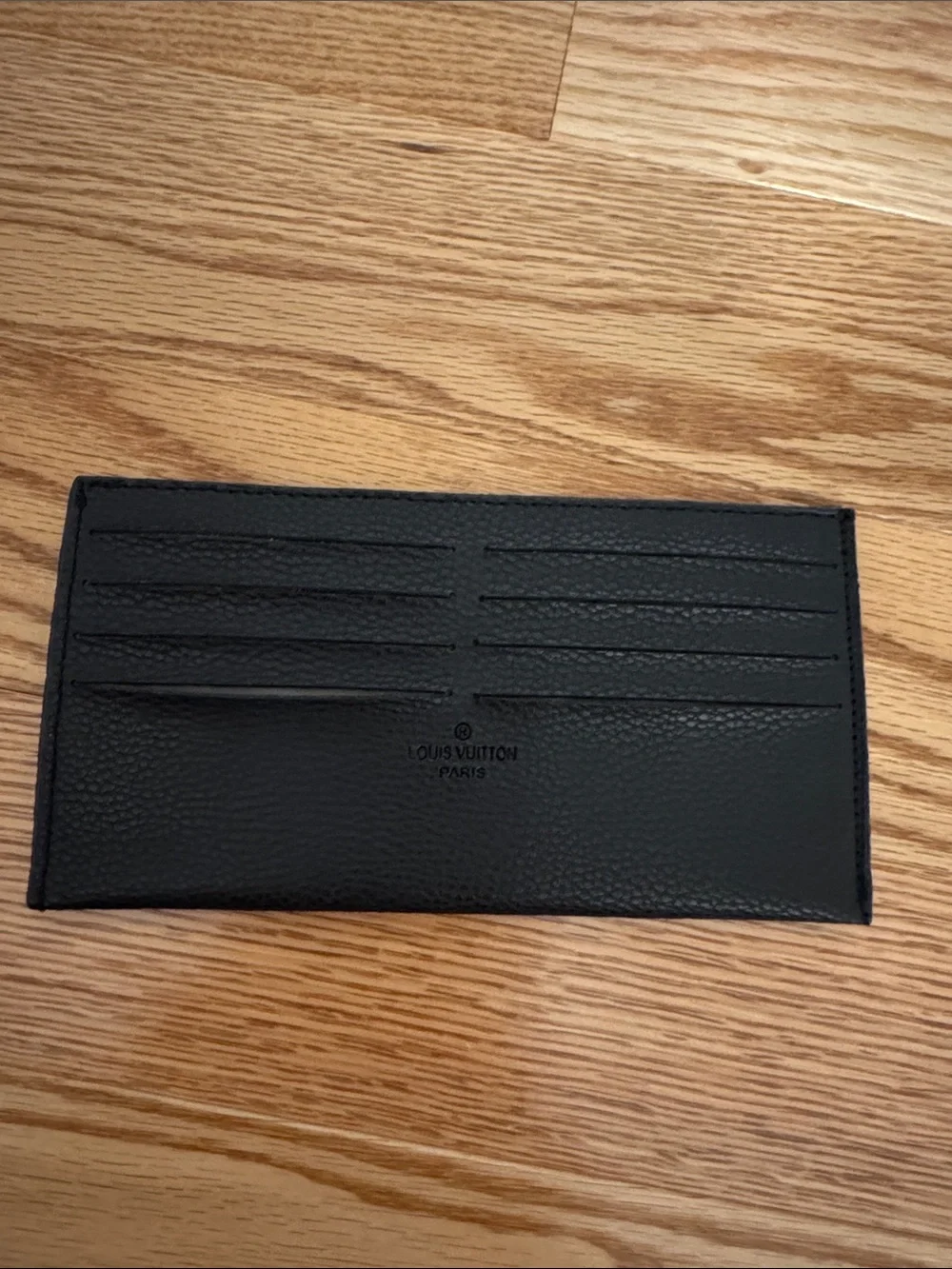 Louis Vuitton Black Pebbled Leather Card Organizer EUC